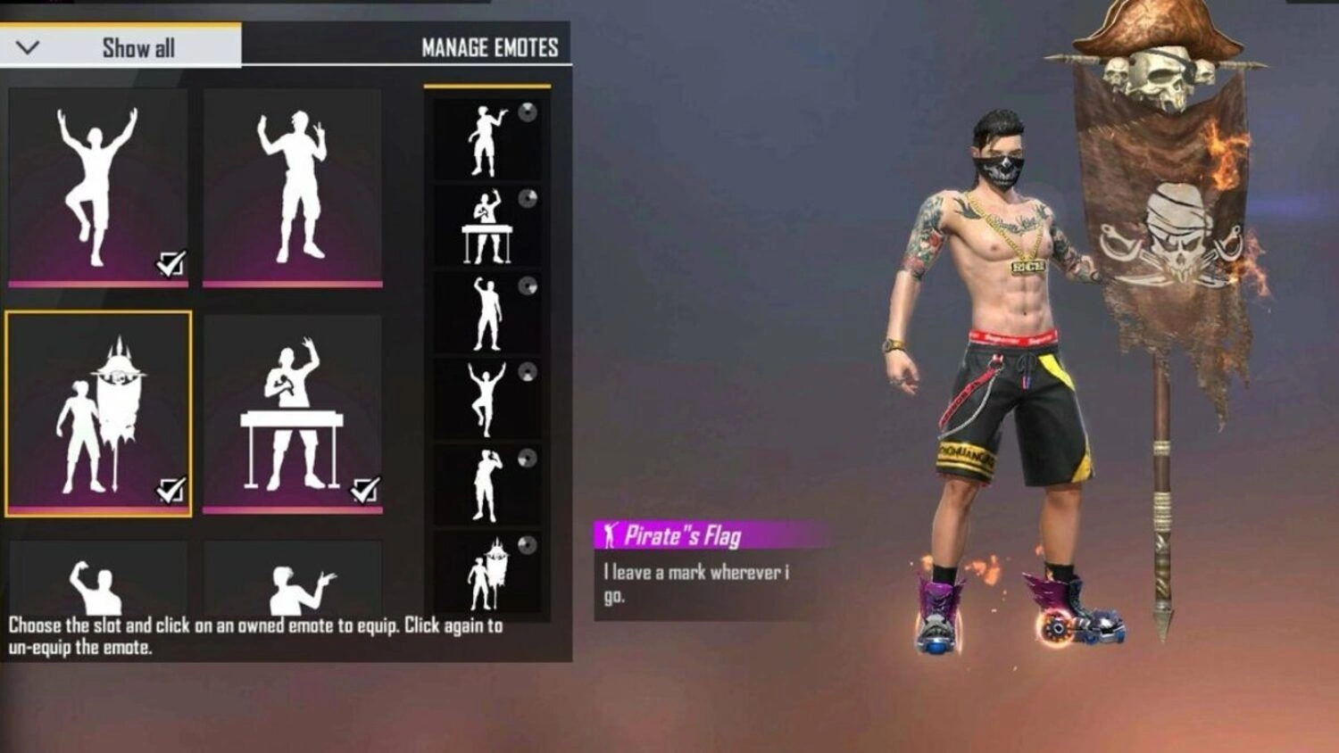 Emote Pirates Flag FF
