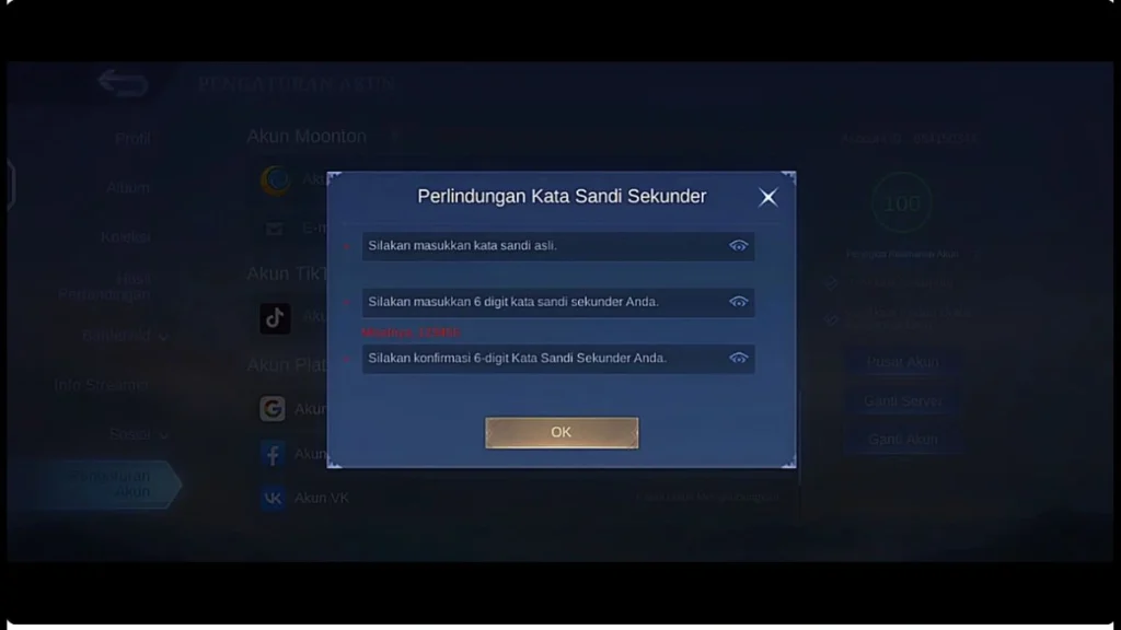 kata sandi sekunder 2