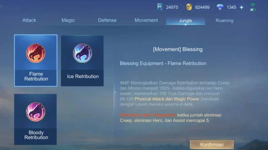 nama item ML 7
